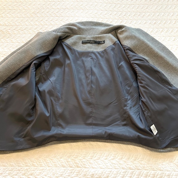 Like New Iris Setlakwe Cropped Mixed Media Grey Jacket Size 10 Made in Canada - Picture 7 of 16